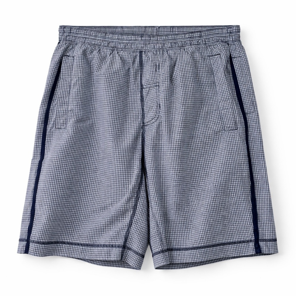 RARE Lululemon Pace Breaker 9” Lined Shorts Gingham Inkwell Medium